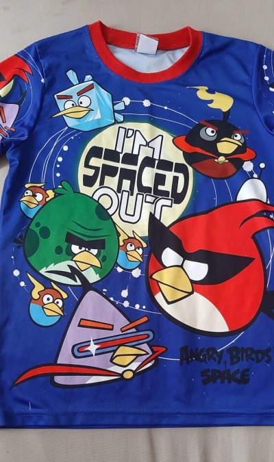 Bluzka koszulka T-shirt chłopięca krótki rękaw 134-140 Angry Birds 