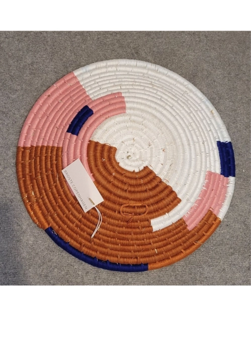Broste Copenhagen Ręcznie robiona dekoracja ścienna Flett Ø 42 x wys. 8 cm