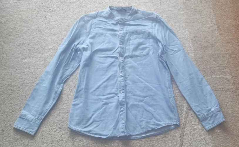 Koszula męska długi rękaw typu dżinsowa slim fit M Cropp