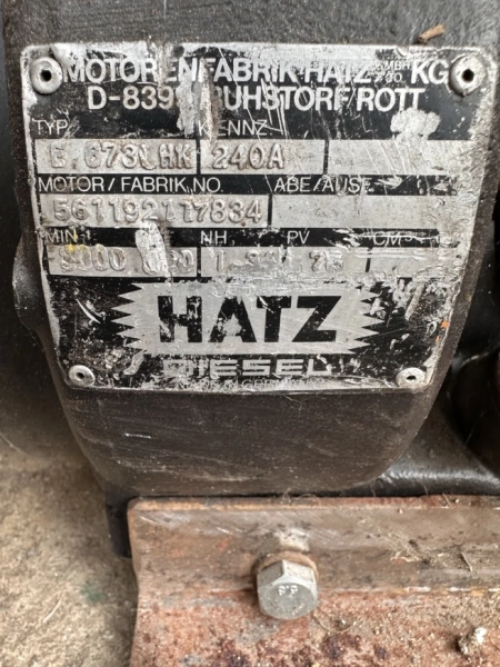 Silnik Hatz do zagęszczarki.