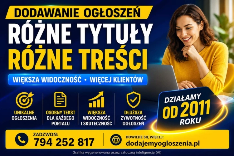 Dodamy Twoje ogłoszenia - różne tytuły, różne opisy, większa widoczność. Multiposting ogłoszeń