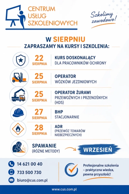 Kurs HDS - 25 sierpnia