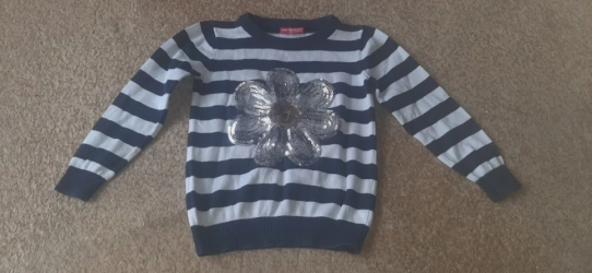 Sweter dziewczęcy paski 110-116 Young Dimension