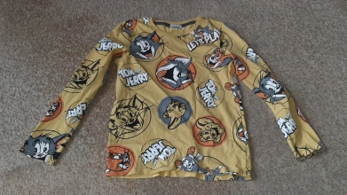 Bluzka koszulka chłopięca długi rękaw 134 Tom&Jerry 