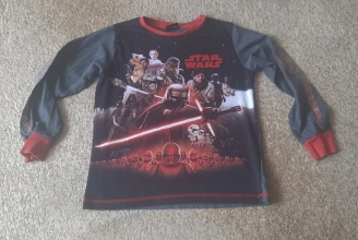 Koszulka piżamowa chłopięca długi rękaw 128 Star Wars 