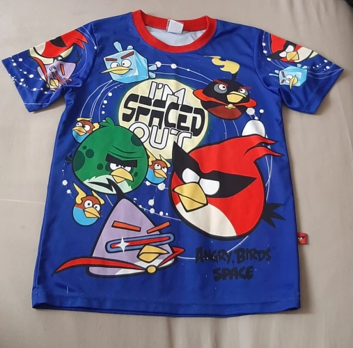 Bluzka koszulka T-shirt chłopięca krótki rękaw 134-140 Angry Birds 
