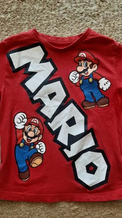 Bluzeczka koszulka długi rękaw chłopięca 98-104 Super Mario 