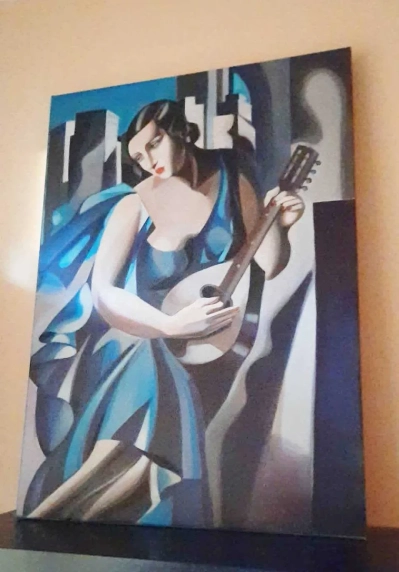 Sprzedam obraz Tamara Łempicka Kobieta z tamburynem