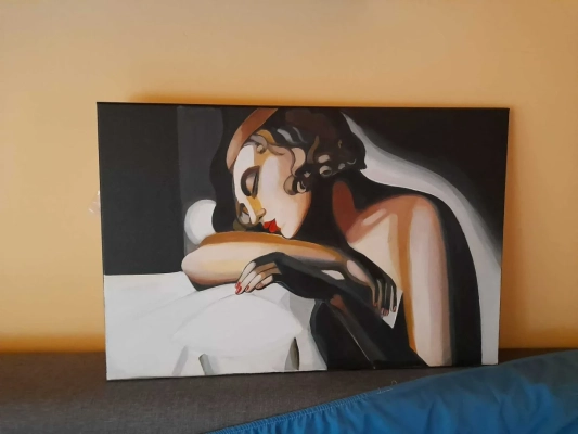 obraz spiąca tamara Łempicka