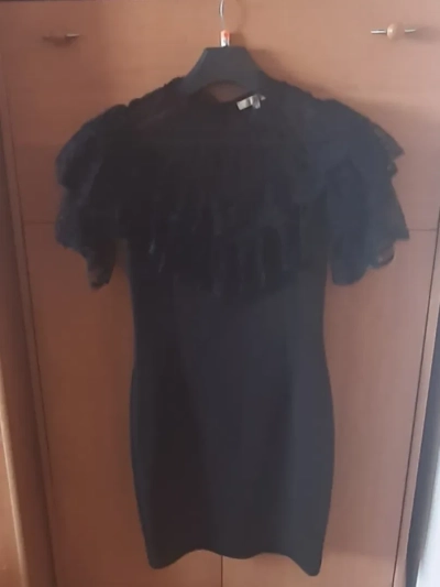 Elegancka sukienka damska mała czarna krótki rękaw 36/38 Soky&Soka