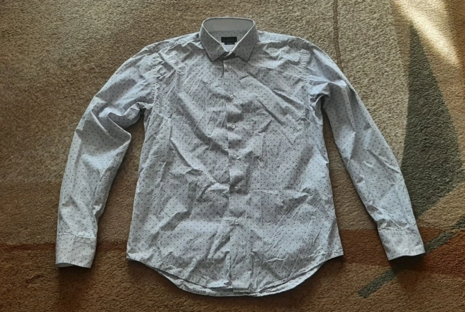 Koszula męska slim fit długi rękaw paseczki L Zara Man