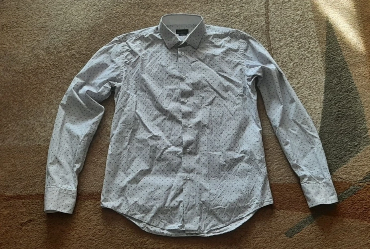 Koszula męska slim fit długi rękaw paseczki L Zara Man