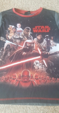 Koszulka piżamowa chłopięca długi rękaw 128 Star Wars 