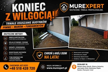 Osuszanie budynków, izolacja fundamentów, iniekcja krystaliczna, podcinanie ścian Małopolska/ Śląsk