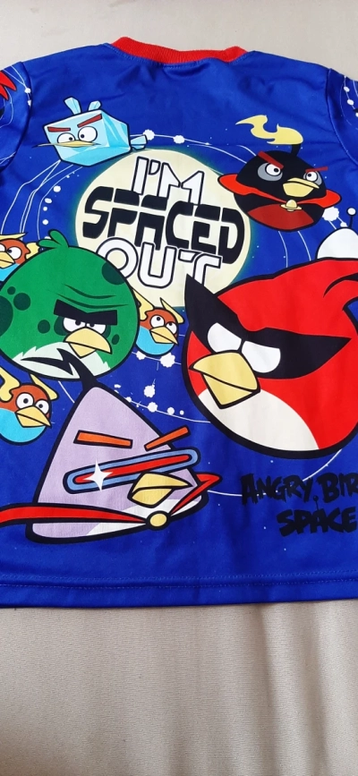 Bluzka koszulka T-shirt chłopięca krótki rękaw 134-140 Angry Birds 