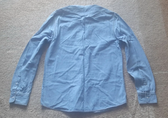 Koszula męska długi rękaw typu dżinsowa slim fit M Cropp