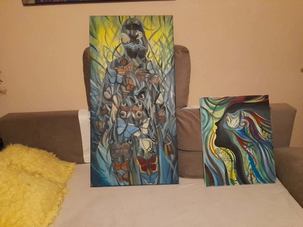 Sprzedam obraz Dyptyk - Motyle