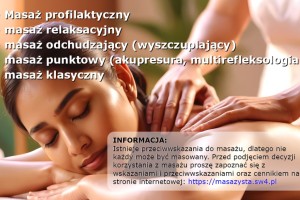 Masaż na bóle kręgosłupa, obręczy barkowej, karku, plecy itd.