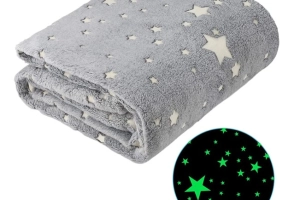 MIĘKKI KOC PLED NARZUTA NA ŁÓŻKO ŚWIECĄCY 150x180 Duży KOCYK Neon HIT