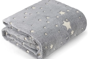 MIĘKKI KOC PLED NARZUTA NA ŁÓŻKO ŚWIECĄCY 150x180 Duży KOCYK Neon HIT