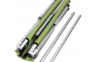 ŁÓŻKO TURYSTYCZNE SKŁADANE Z POKROWCEM ZIELONE