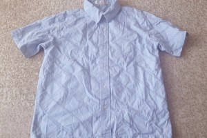 Koszula chłopięca krótki rękaw kratka 128-134 George