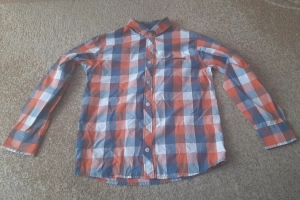 Koszula chłopięca długi rękaw kratka 140 Lincoln & Sharks 