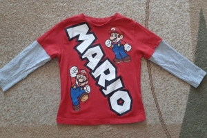 Bluzeczka koszulka długi rękaw chłopięca 98-104 Super Mario 