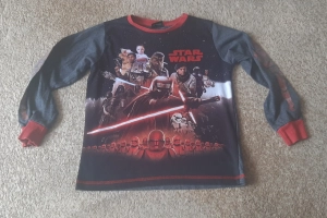 Koszulka piżamowa chłopięca długi rękaw 128 Star Wars 