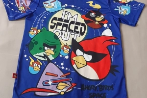 Bluzka koszulka T-shirt chłopięca krótki rękaw 134-140 Angry Birds 