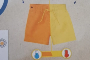 Spodenki krótkie chłopięce pomarańczowe 98-104 Lupilu 