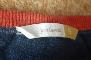 Sweter chłopięcy paski 134 John Lewis 