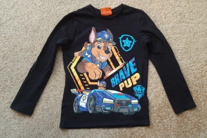 Bluzka długi rękaw chłopięca czarna Psi Patrol 128 Nickelodeon 