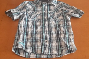 Koszula chłopięca kratka krótki rękaw 122 C&A