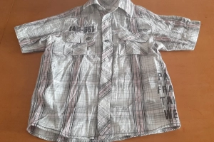Koszula chłopięca krótki rękaw kratka 110-116 We