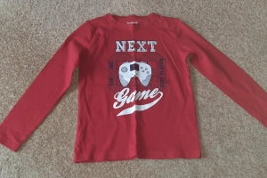 Koszulka bluzka długi rękaw czerwona 122-128 Inextens