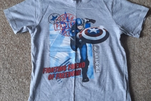 Koszulka T-shirt krótki rękaw chłopięca Kapitan Ameryka 128 Marvel