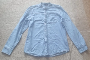 Koszula męska długi rękaw typu dżinsowa slim fit M Cropp