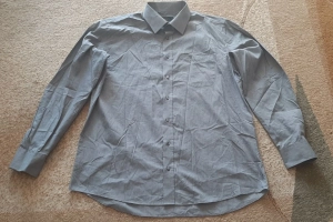 Koszula męska długi rękaw szara 43