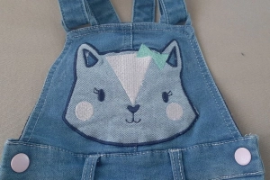 Spodnie dziewczęce ogrodniczki dżinsowe jeansowe 74 Baby