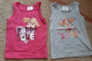 Koszulki na szelkach Psi Patrol dziewczęce/niemowlęce 86/92