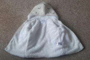 Sweter dziewczęcy zapinany ocieplany futerkiem przejściowy 68-74 Fred&Flo