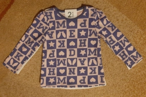 Koszulka/bluzeczka dziewczęca długi rękaw 86 2szt.