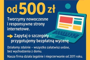 Tanie strony internetowe - od 500 zł !