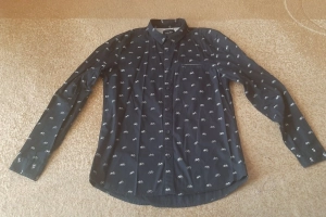 Koszula męska długi rękaw slim fit granatowa L  House Brand