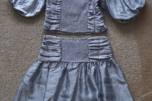 Komplet damski bluzka spódnica srebrne 36/S Kappahl